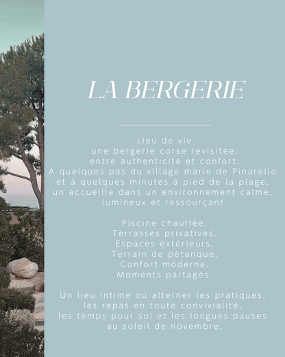 Retraite Parenthèse Domaine de la Bergerie Pinarello : yoga, réflexologie & bien-être