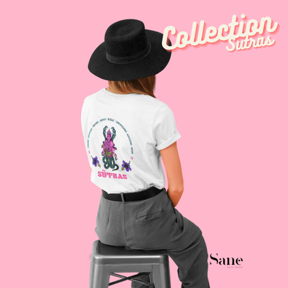 T shirt Yoga sutra Fushia