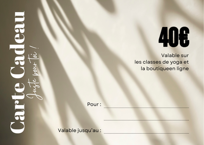 Carte Cadeau Sane Yoga